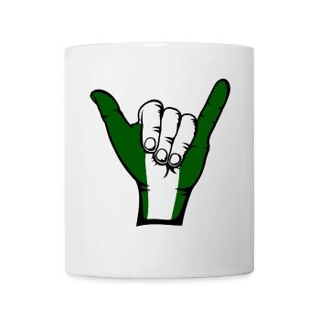 Nigeria Flag Surfing Icon - Mug - white - Front
