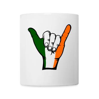 Ireland Flag Surfing Symbol - Mug - white - Front
