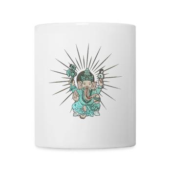 Indian elephant Ganesha. - Mug - white - Front