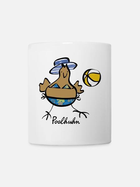 RIKELS Poulet de Piscine avec Boule 2026 - Mug blanc - blanc
