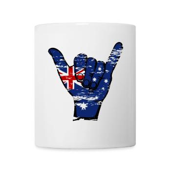 Drapeau de l’Australie Symbole de surf utilisé - Mug blanc - blanc - Devant