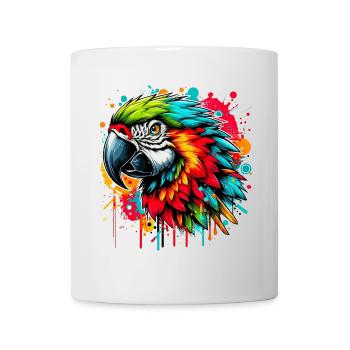 Papagei - Tasse - Weiß - Vorne