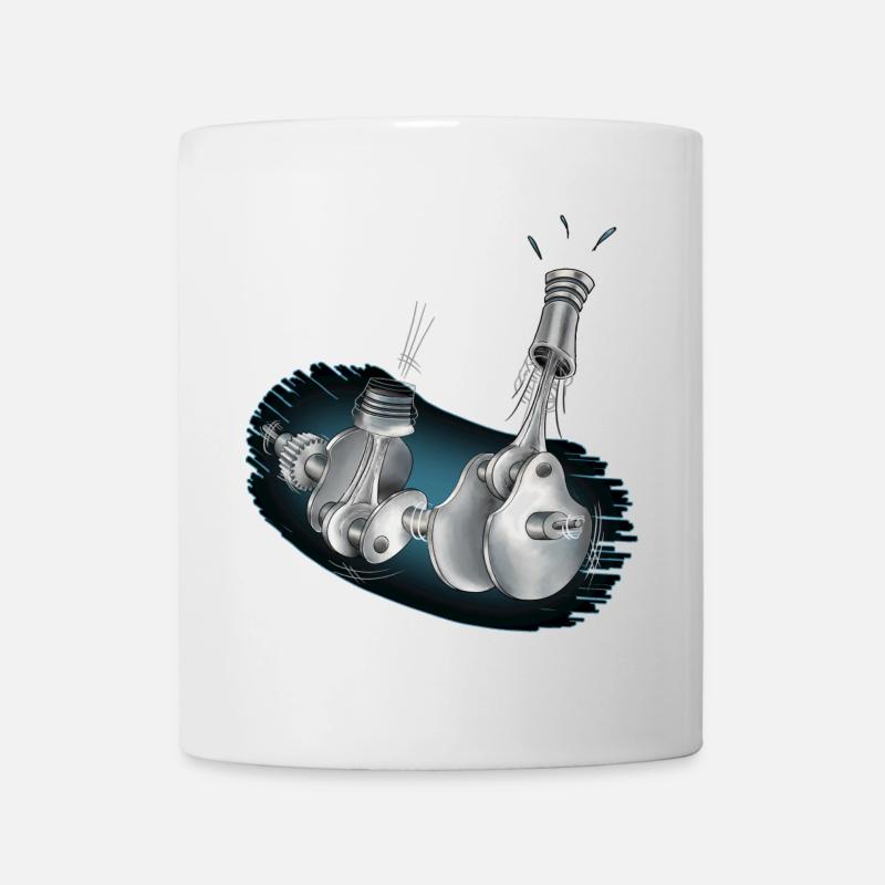 Kurbelwelle Illustrationen - Tasse - Weiß