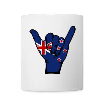 Symbole de surf du drapeau de la Nouvelle-Zélande - Mug blanc - blanc - Devant