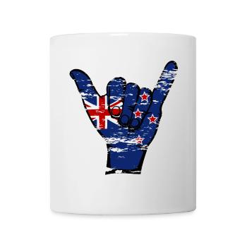 Drapeau de la Nouvelle-Zélande Symbole de surf utilisé - Mug blanc - blanc - Devant