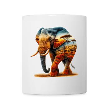 Éléphant - Mug blanc - blanc - Devant