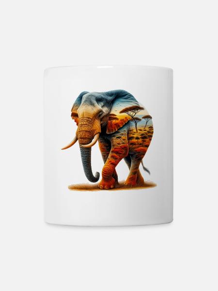 Elefant - Tasse - Weiß