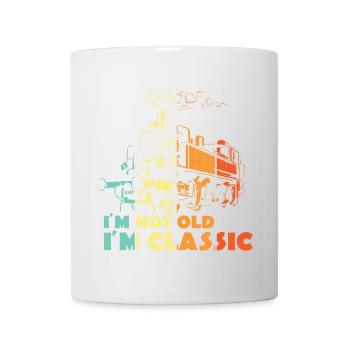 old locomotive funny sayings not old classic - Mug - white - Front