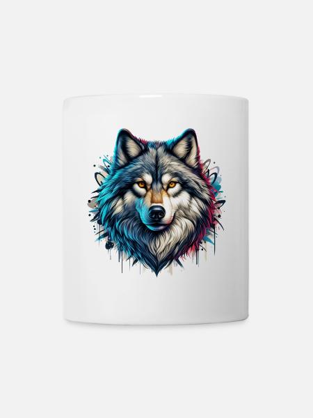 Wolf - Tasse - Weiß