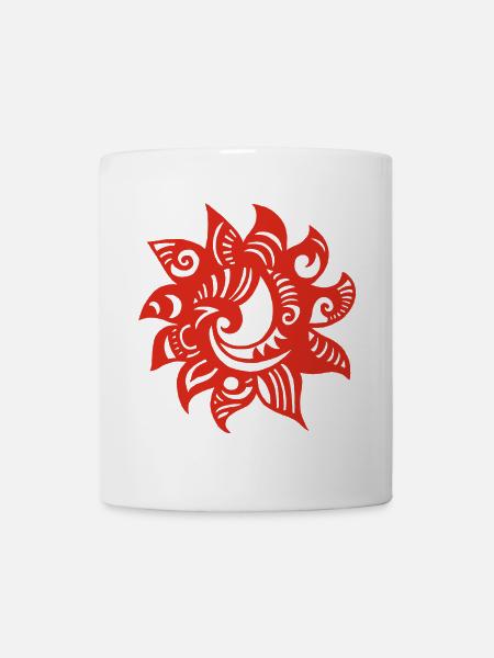 Seltsame rote Sonne - Tasse - Weiß