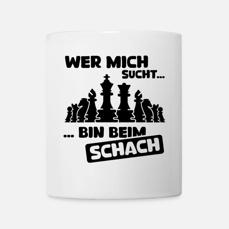 Schach lustige Sprüche bin beim Schachspielen Team - Tasse - Weiß