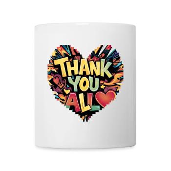 Colorful Thank You Heart Design - Mug - white - Front