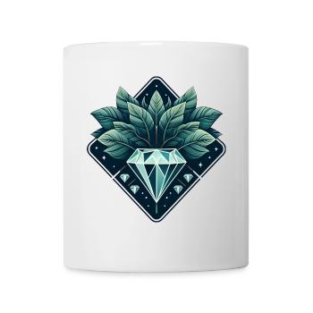 Diamant en fleurs - Mug blanc - blanc - Devant