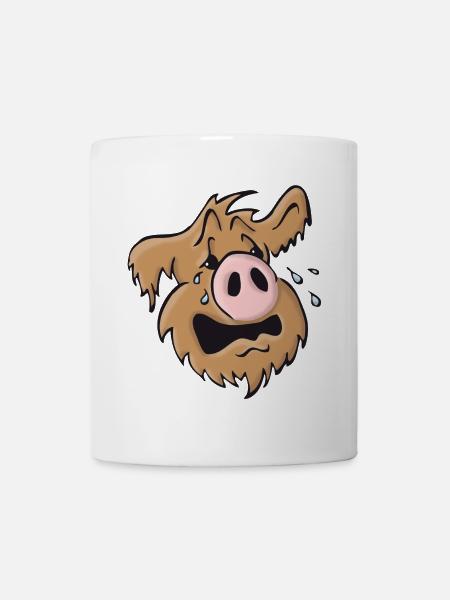 Schweinehund heulend - Tasse - Weiß