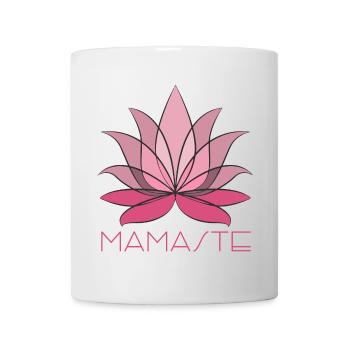 Rosa Lotuspracht Print - Tasse - Weiß - Vorne