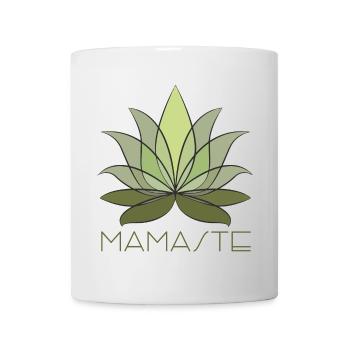 Motif d’étoile de feuilles vertes - Mug blanc - blanc - Devant