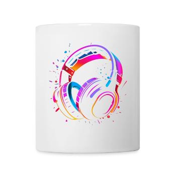 90er Kopfhörer Retrowave - Tasse - Weiß - Vorne