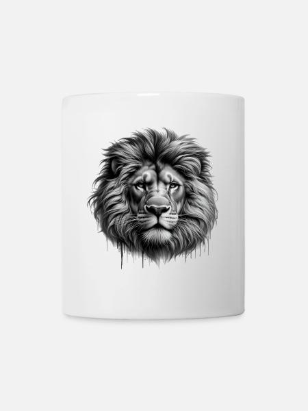 Löwe - Tasse - Weiß