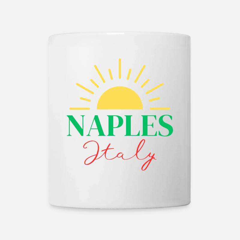 Lebendiges Neapel, Italien, Sun Design - Tasse - Weiß