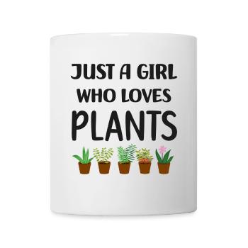 Juste une fille qui aime les plantes - Mug blanc - blanc - Devant