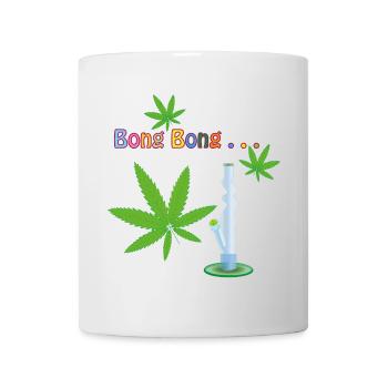 Feuilles de Cannabis Avec Bang - Mug blanc - blanc - Devant