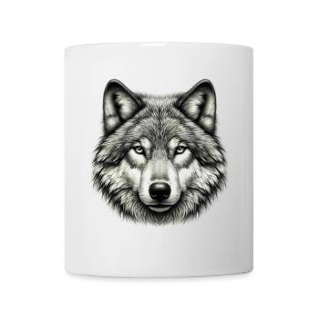 Loup - Mug blanc - blanc - Devant