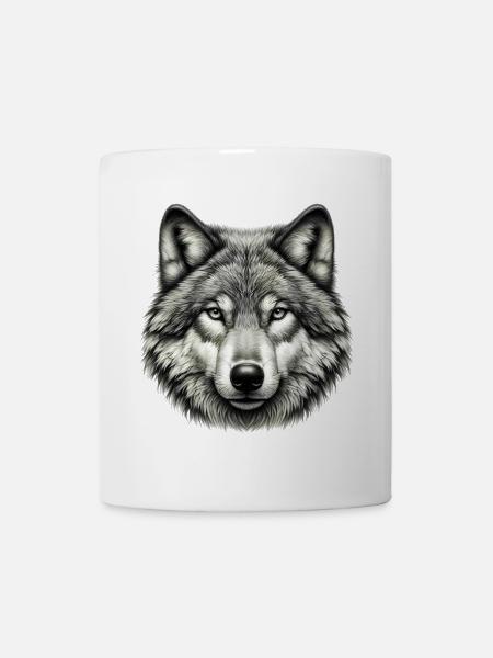Loup - Mug blanc - blanc