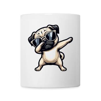 Hund Mops Cool Dab Dabbing - Tasse - Weiß - Vorne