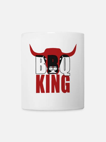 BBQ King Stier Hörner - Tasse - Weiß