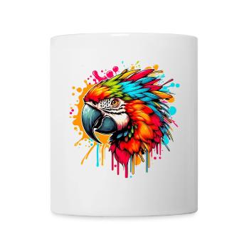 Papagei - Tasse - Weiß - Vorne
