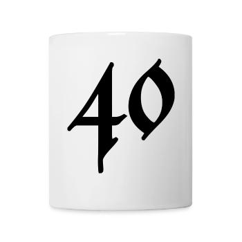 40. 40 YEARS. 40th ANNIVERSARY. 40 YEARS ANNIVERSARY. - Mug - white - Front