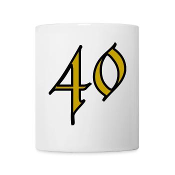 40. 40 ANS. 40e ANNIVERSAIRE. ANNIVERSAIRE 40 ANS. - Mug blanc - blanc - Devant