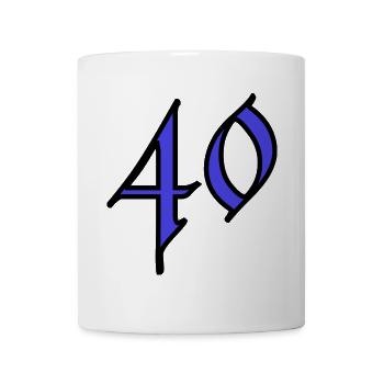 40. 40 JAHRE. 40. JAHRESTAG. 40-JÄHRIGES JUBILÄUM. - Tasse - Weiß - Vorne