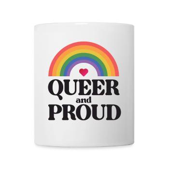 Mois de la fierté LGBT - Queer et fier - Mug blanc - blanc - Devant