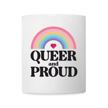 Mois de la fierté LGBT - Queer et fier - Mug blanc - blanc - Devant