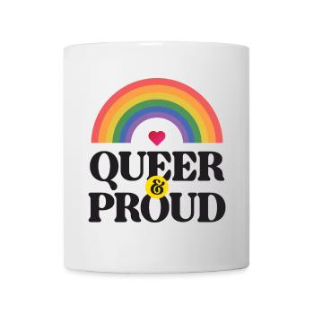 Mois de la fierté LGBT - Queer et fier - Mug blanc - blanc - Devant