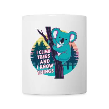 I Climb Trees and Know Things - Neon Koala - Mug - white - Front