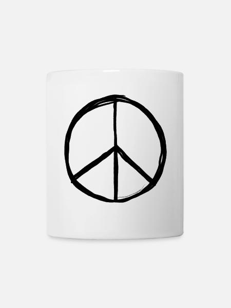 Peace-Zeichen - Tasse - Weiß