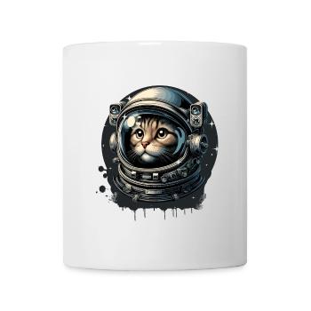A cat with an astronaut helmet in space - Mug - white - Front