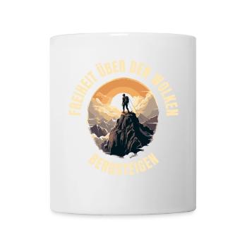 Freiheit über den Wolken - Tasse - Weiß - Vorne
