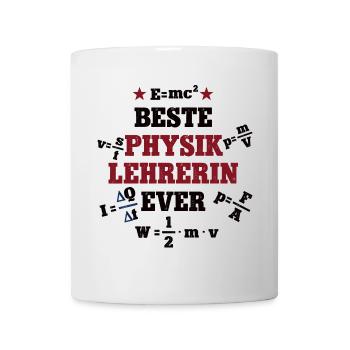 Beste Physik Lehrerin Schule Physiklehrerin Uni - Tasse - Weiß - Vorne