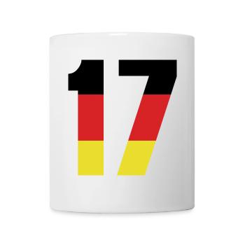 17 Zahl Deutschland Trikot - Tasse - Weiß - Vorne