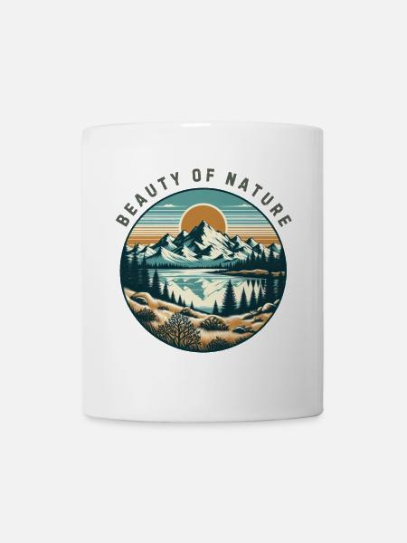 Bergige Landschaft - Tasse - Weiß