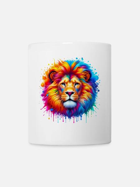 Löwe - Tasse - Weiß