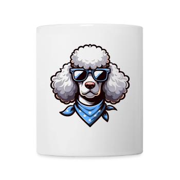 Cool Caniche Lunettes de soleil Bandana Summer Stars - Mug blanc - blanc - Devant
