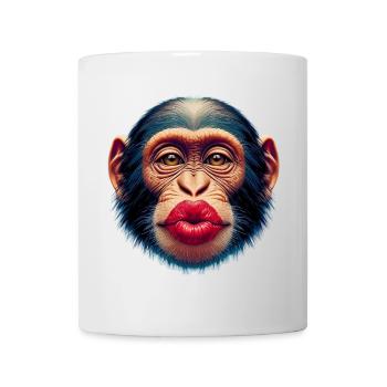 Baiser de singe - Mug blanc - blanc - Devant
