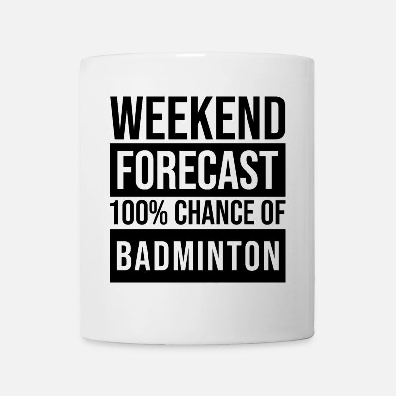 badminton - Mug blanc - blanc
