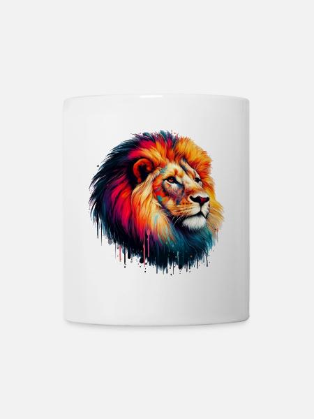 Löwe - Tasse - Weiß