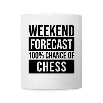 Schach - Tasse - Weiß - Vorne