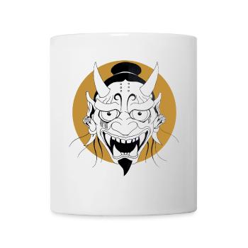 Oni Maske  - Tasse - Weiß - Vorne
